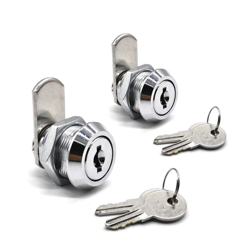 NIANNIAN 2Pack Cabinet Cam Lock 5/8 Inch Tubular Cam Locks Keyed Alike with Chrome Finish for Vending Machine Truck Pickup Tool Box Mailbox ATM Replacement Lock - Image 1